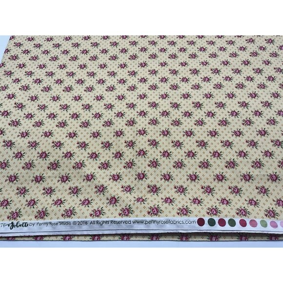 Penny Rose Fabrics C5676 "Juliette" by Penn Rose Studio Vtg Cotton Fabric - Picture 2 of 16